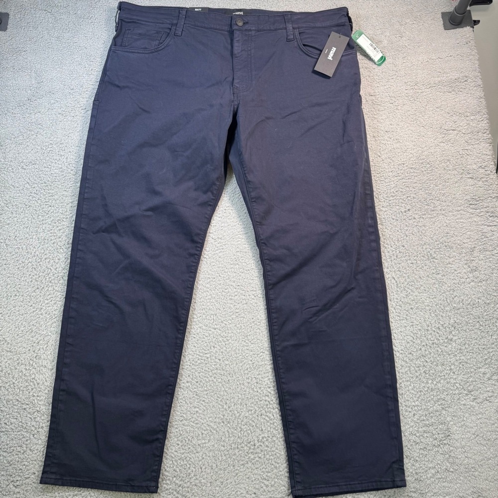 Mavi Matt Relaxed Straight Leg Pants‎ Mens 44x32 Dark Navy Blue Stretch